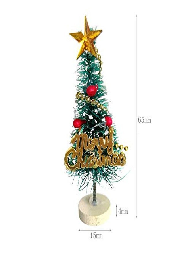 SXFSE Dollhouse Decoration Accessories, 1:12/1:6 Toy House Miniature Scene Model Mini Christmas Tree for DIY Fairy Garden Dollhouse Decoration Pretend Toys (Green) - Image 2
